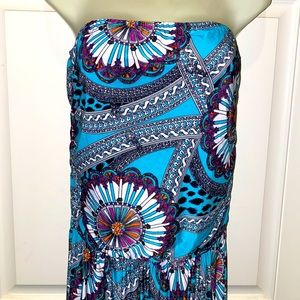 Strapless print strapless Romper